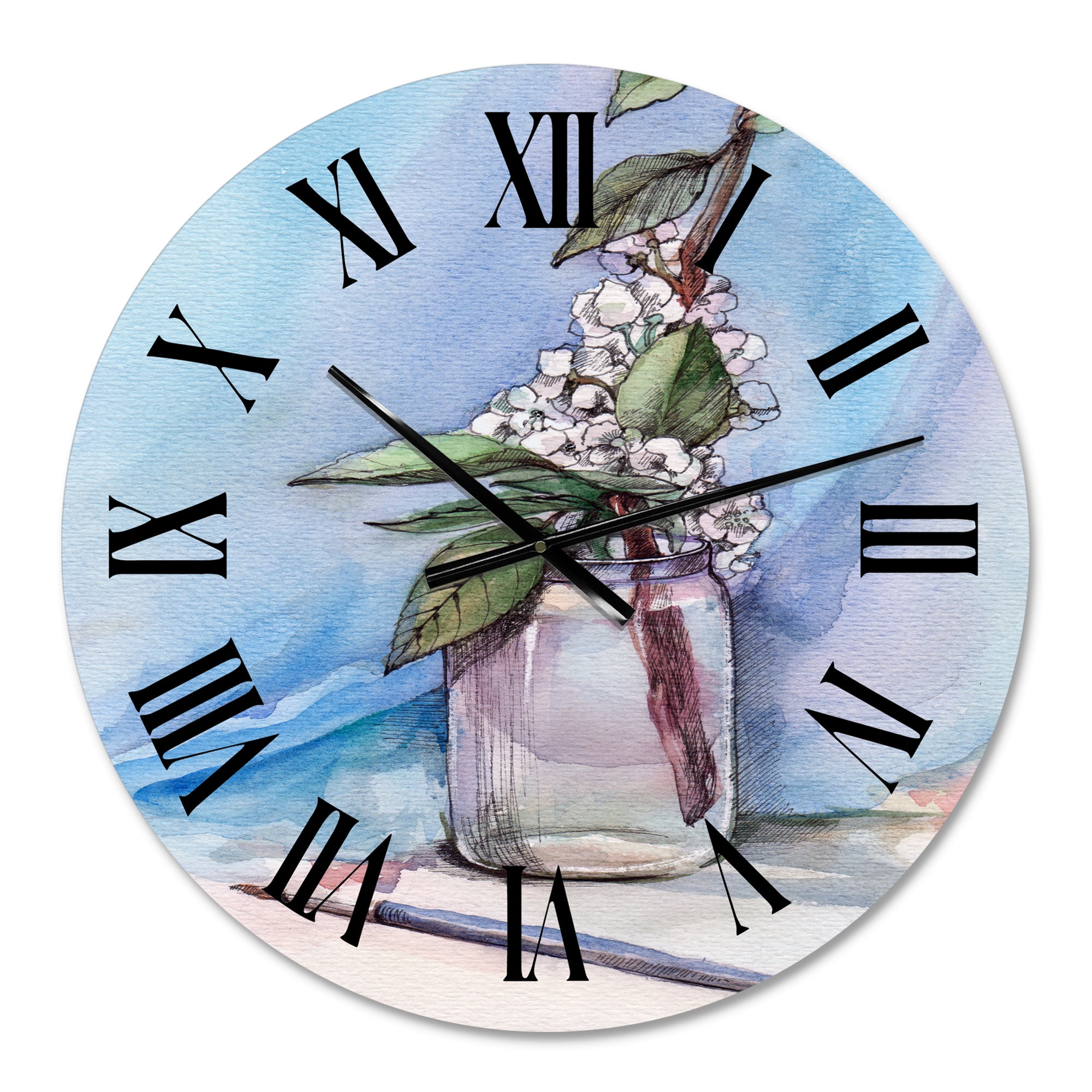 Designart 1 in Farmhouse Wall Clock