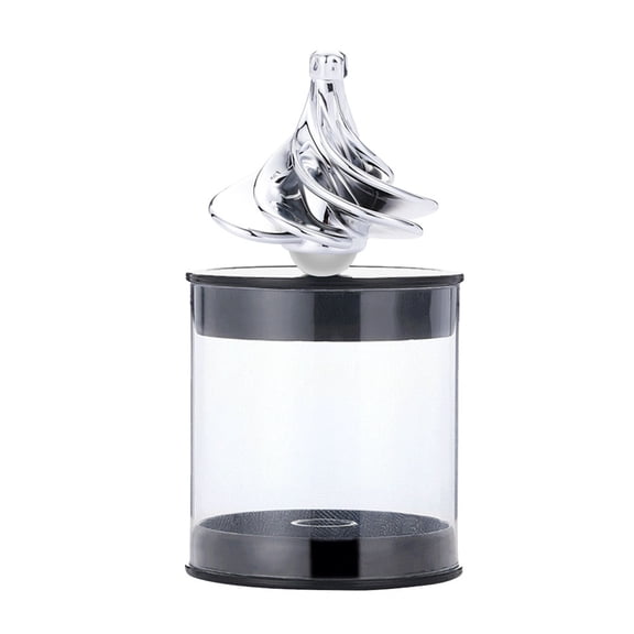 LNGOOR Spinning Top, Wind Gyro, Wind Blow Turn Gyro Desktop Decompression Toys, New Spinning top for Kids and Adults. Airflow Spinning Gyro, Stress Relief Toy, Gift for Christmas Silver