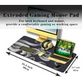 thumbnail image 3 of Game Mat Black Gaming Mouse Pad Extra Large Mouse Pads Computer Desk Accessories for Men Computer Mats Mousepad XXL Non-Slip Rubber Base 35.4 X 15.7 for Game Office, Octopus, 3 of 6
