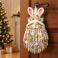 thumbnail image 3 of Easter Crochet Kit for Spring Front Door Hanging Decor, DIY Bunny Wall Art with Carrots Eggs and Flowers, Yarn Craft Set for Home Party 14 Inch, 3 of 7