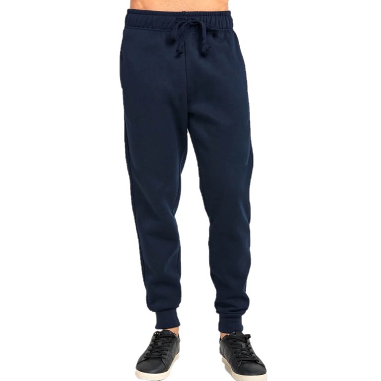 Men's Heavy Sweatpants Fleece Lined Joggers with Pockets, Navy 3XL, 1  Count, 1 Pack