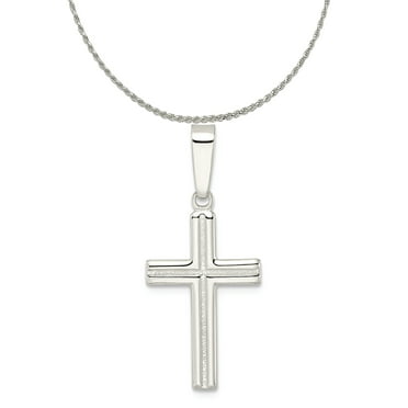 Diamond Cross Pendant Necklaces for Women Stainless Steel Faith 