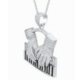 thumbnail image 2 of 2ct Round Lab Created Diamond Mens Piano Pendant in 925 Sterling Silver, 2 of 4