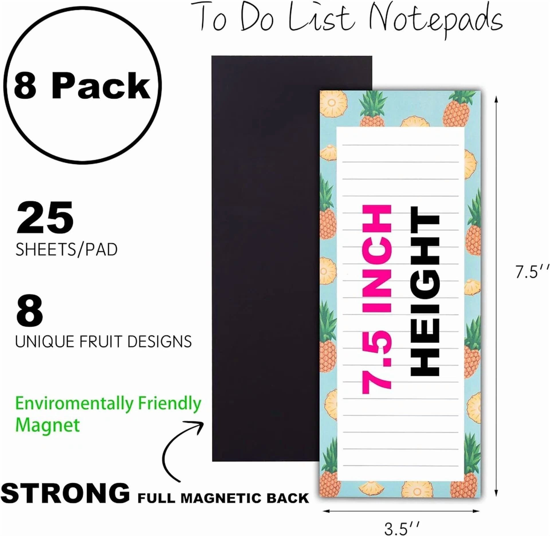 BUTTERFLY- 8 Magnetic Notepads – For Grocery List, Shopping Medium 8 Pack
