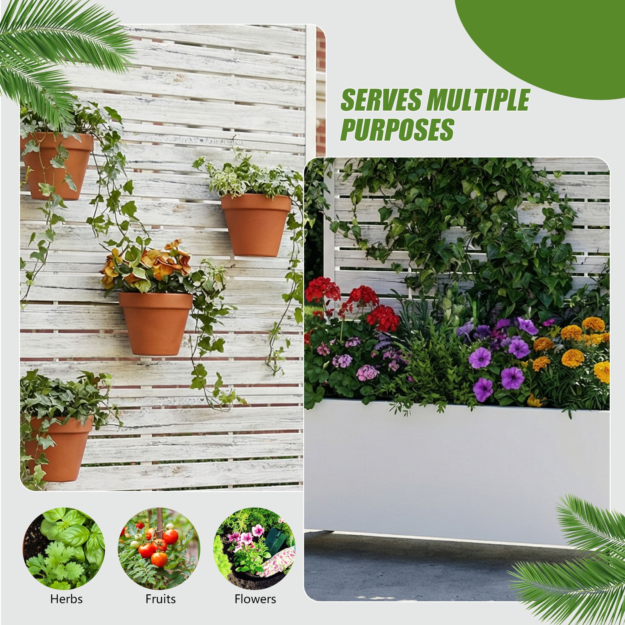 MAYEERTY 72*35in Outdoor Metal Planter Box, Thick Metal Garden Planter, Decorative Patio Planter for Patio, Balcony, Yard