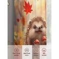 thumbnail image 6 of Fall Forest Mushroom Sheer Curtains 72 Inch Length 2 Panels Set for Living Room/Bedroom, Orange Red Autumn Maple Leaf Watercolor Curtain Sheers Drapes Rod Pocket Curtains Window Treatment 52''x72''x2, 6 of 7