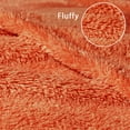 thumbnail image 3 of Exclusivo Mezcla King Size Flannel Fleece Blanket, Super Soft Velvet Plush Bed Blanket, 90x104 Inches, Burnt Orange, 3 of 7