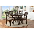 thumbnail image 2 of New Classic Furniture Cori 5 Piece Traditional Wood Dining Table with Chair Cherry/Brown, 2 of 11