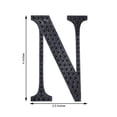 thumbnail image 3 of Efavormart 4" Letter N Black Self-Adhesive Rhinestone Number Stickers for DIY Crafts, Handicraft Art, Graduation Cap Decorations Birthday Party, Wedding Alpha-Numeric stickers, 3 of 9