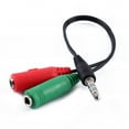 thumbnail image 1 of axGear 3.5mm Stereo Splitter Audio to Mic Headset Jack Plug Adapter For Cell Phone, 1 of 4