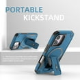 thumbnail image 4 of CCSmall for iPhone 16 Plus Case Crossbody with Kickstand Compatible for Magsafe, Military-Grade Armor Cover with Adjustable Shoulder Lanyard Strap Cell Phone Case for iPhone 16 Plus DJ Blue, 4 of 8