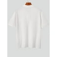 thumbnail image 3 of INCERUN Men's Lapel Knit Look Short Sleeve Henley POLOs Shirts Tops, 3 of 5