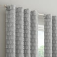thumbnail image 5 of Eclipse Kids Dot Clip 100% Blackout Rod Pocket Back Tab 84" long x 40" wide Curtain panel in Grey, 5 of 8