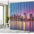 thumbnail image 5 of Ambesonne NYC Shower Curtain, Manhattan Vivid Dusk Skyline, 69"Wx84"L, Multicolor, 5 of 5