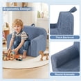 thumbnail image 3 of Kids Sofa No-Assembly Soft Teddy Fleece Foam Couch with Carry Handle Removable Washable Cover Blue  RLB, 3 of 10