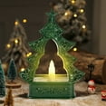 thumbnail image 4 of Christmas Tree LED Light Battery Operated Mini Tabletop Decor 6.3 Inch Plastic Christmas Decoration with Multi Color Lights for Home Office Desk Party Decor, 4 of 7
