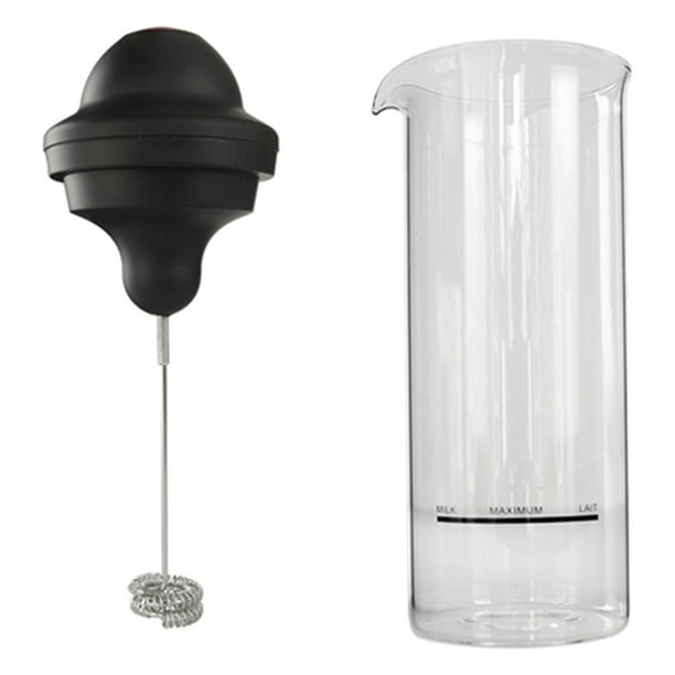 Espumador de café eléctrico portátil de acero inoxidable de 400 ml cabezal de batidor doble