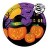Club Pack of 96 Spooky Haunted House Pumpkin Patch Halloween Round Party Dinner Paper Plates 9"