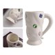 thumbnail image 3 of Tazas de café de cristal, novedosas tazas de cerámica blanca con piedras preciosas de colores, diseño irregular único, tazas de café, color blanco, 3 of 5