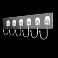 thumbnail image 1 of DPTALR Hooks Behind Door Hanger Clothes Towel Kitchen Transparent Punch-free Hook, 1 of 3