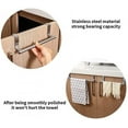 thumbnail image 5 of Perchero de acero inoxidable para toallas de cocina y baño con ganchos debajo de la puerta del gabinete, 5 of 5