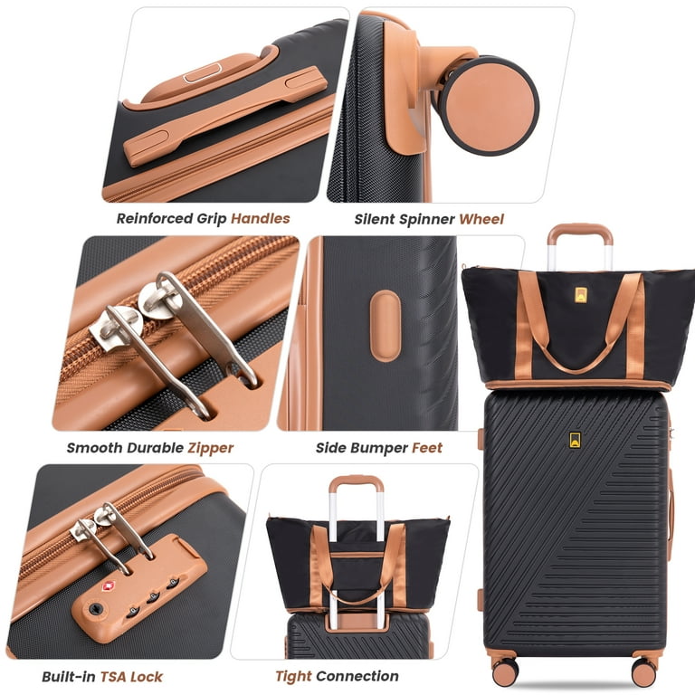 ☆MA-SA☆　6セット Landisun Luggage Sets 6 Piece, Hardshell ABS Suitcase with Spinner
