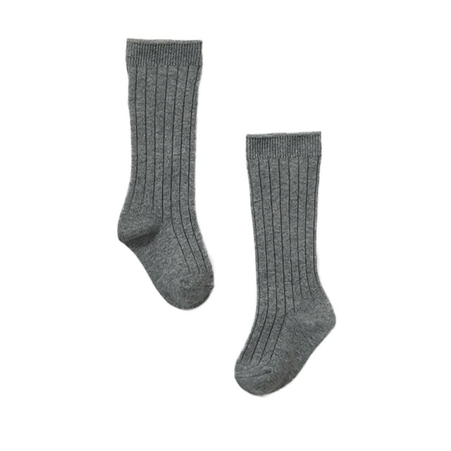 WEAIXIMIUNG Kids Socks 4-6 Years Girls Ruffle Baby Toddlers Girls Middle Socks 1 Pack Bow Ribbed Long Stockings Ruffled Socks School Leggings 0-6 Months