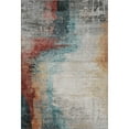 thumbnail image 2 of Addison Rugs Mayfield Premium Machine Washable Transitional Abstract Teal Rectangle Rug, 5' X 7'6" Machine Washable Transitional Abstract Teal Oversized Sherpa Throw Blanket, 2 of 6