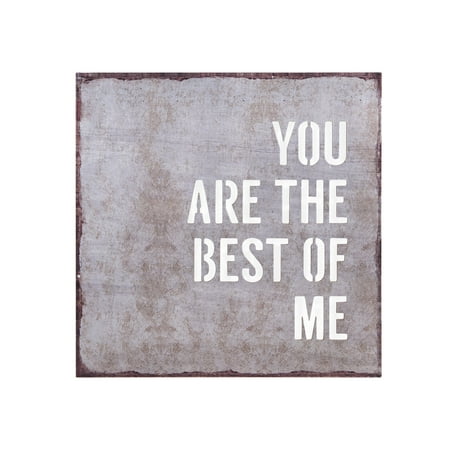 Danya B. You Are the Best of Me – Modern Industrial Rustic Metal Wall Art with (Best Metal Cover Art)