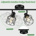 thumbnail image 7 of 4 Light Flush Mount Ceiling Spot Light Fixture Track Lighting Fixtures Ceiling Black Flush Mount Ceiling Light with E26 Base Industrial Track Lighting for Kitchen, Living Room, Dining Room, Hallway, 7 of 7