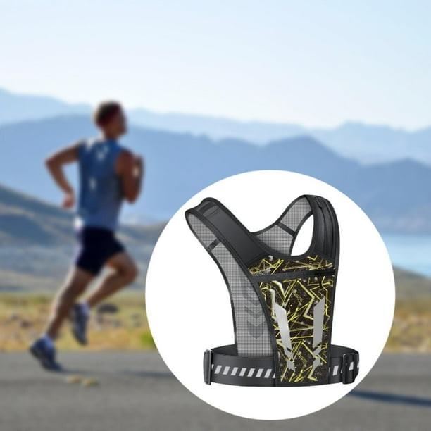 Chaleco para Correr DYNWAVEMX Bolsa Deportiva Amarillo
