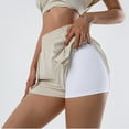 thumbnail image 5 of Tumotour Skirt Shorts For Women Fake Two Piece Sports Shorts Running Casual Loose Breathable Yoga Shorts Summer Tennis Skirt, 5 of 7