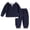 CL347 Navy, variant on Yuncity Kids Outfit Long Sleeve Crew Neck Solid Color Mock Layer Tops With Jogger Pants 2 Pieces Set Summer Fashion Trend Outdoor Daily Wear Toddler Boys Clothes Set Size 18-24 Months Grey