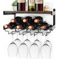 thumbnail image 1 of Wall-Mounted Wine Rack with Glass Holder, Wall-Mounted Wine Glass Rack, Holds 8 Glasses and 7 Wine Bottles, 1 of 5
