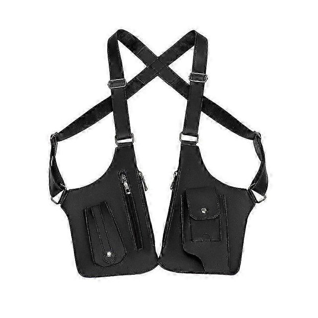 Double Shoulder Armpit Bag, Double Shoulder Strap Multi-pocket Outdoor Anti-Theft Tactical Bag