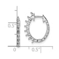 thumbnail image 3 of 14k White Gold Diamond Hinged Hoop Earring Mountings, 3 of 3