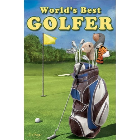 World's Best Golfer Summer Garden Flag Golfer Balls Tees Clubs Green 12