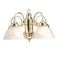 thumbnail image 3 of Woodbridge Lighting Basic 24" 5-light Steel & Glass Chandelier in White, 3 of 4