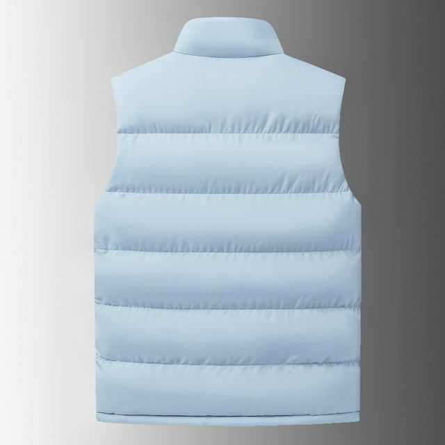 IMENGL Gilet Matelassé en Duvet Léger à Fermeture Éclair Complète Hiver Unisexe Grande Taille, Gris TG, Taille M-4TG