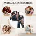 thumbnail image 7 of Kdxio Sunset Cliff Dinosaur Women's Pajama Sets Long Sleeve Button Down Sleepwear Nightwear Soft Pjs Lounge Sets-Medium, 7 of 7