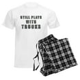 thumbnail image 6 of CafePress - Still Plays With Trucks Men's Light Pajamas - Men's Light Loose Fit Cotton Pajama Set, 6 of 7