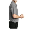 thumbnail image 3 of Yellow Rooster Mens Short Sleeve Heathered Silk Touch Polo Shadow Grey Heather M, 3 of 6