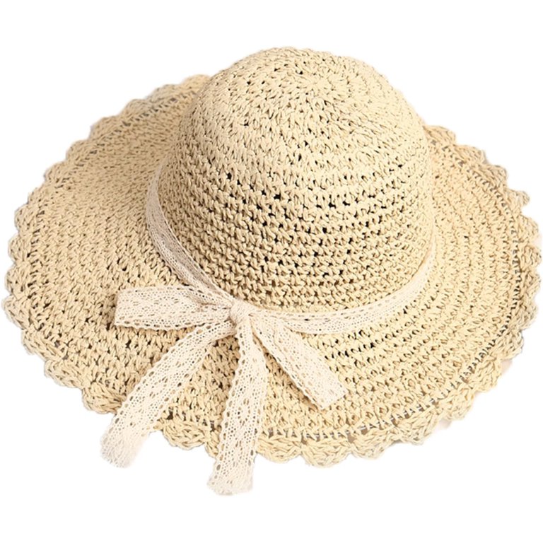 Straw Bucket Sun Hat Wide Brim Packable UV Protection UPF 50+ Travel Beach Sun Hats, Straw Beach Hat UPF 50+ Womens Straw Hat Packable  main image 4