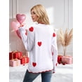 thumbnail image 5 of Fall Sweaters for Women 2026 Scalloped Crewneck Pullover Sweaters Lightweight Heart Knit Sweater Tops Shermie, 5 of 9