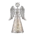 thumbnail image 2 of Decor Haute 9 Pouces Noël Angel Pré Éclairé Minuterie LED Table en Argent Decor, 2 of 5