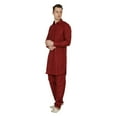 thumbnail image 2 of Pakistani Indian Men Bollywood Designer Cotton Linen Pathani Suit, 2 of 4