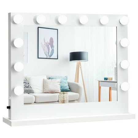 Gymax Vanity Mirror Dimmer Light Hollywood Makeup Wall Gymax Vanity Mirror Dimmer Light