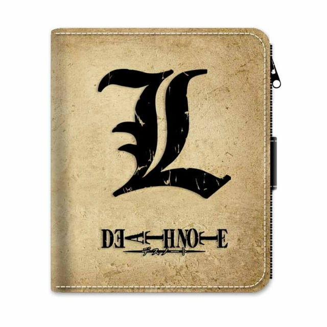 Billetera plegable delgada con personajes de anime Deaths Notes