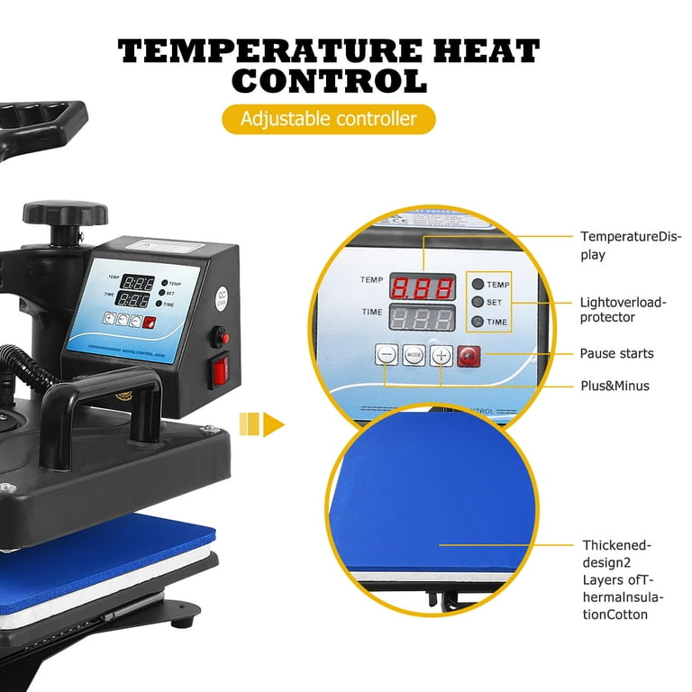 Ticfox 12x15 Heat Press Dual Digital Heat Press Machine 900W