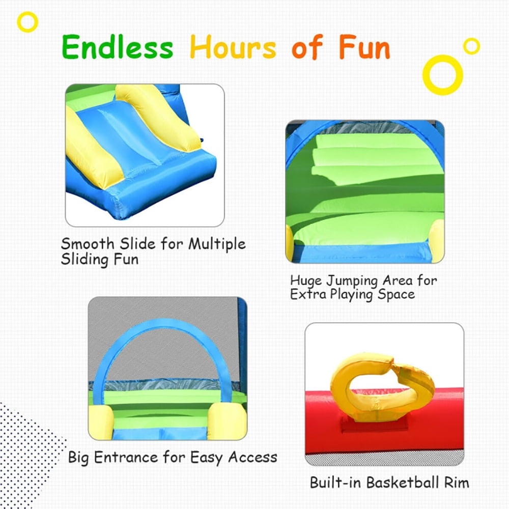 Aimee Lii Kids Inflatable Jumping Castle Air Blower Outdoor Bouncer, Kids Bounce House